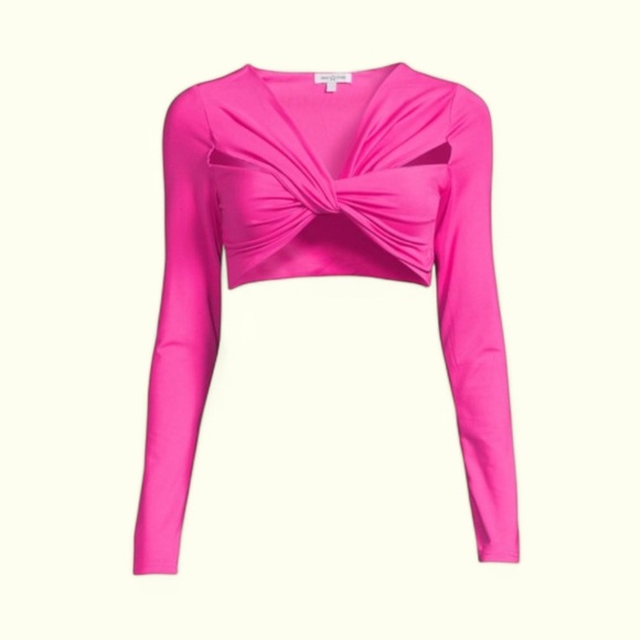 Area Star Fuchsia Nikki Twist Front Crop Top NWT Size Medium - Picture 1 of 3